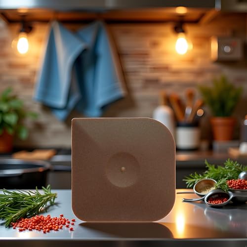 Image of Brown Pan Scrapers,Dish Scraper for Cast Iron,Cast Iron Cleaner Scraper Food Scraper,Non Scratch for Pot Cleaning Scraper Cleaning Grease