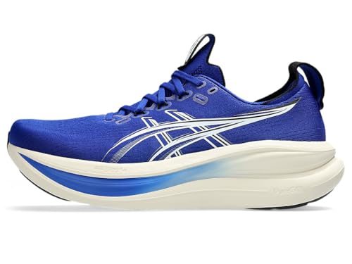 Image of ASICS Men's Gel-Nimbus 28 Running Shoes, Prussian Blue /Cream, 7 Wide