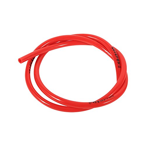 Colorful Gas Fuel Line Hose Tube Pipe Petrol 1/4 inch 3 feet For Motorcycle Dirt Pit Bike ATV Snowmobile PWC Jet Ski Polyurethane(Red)