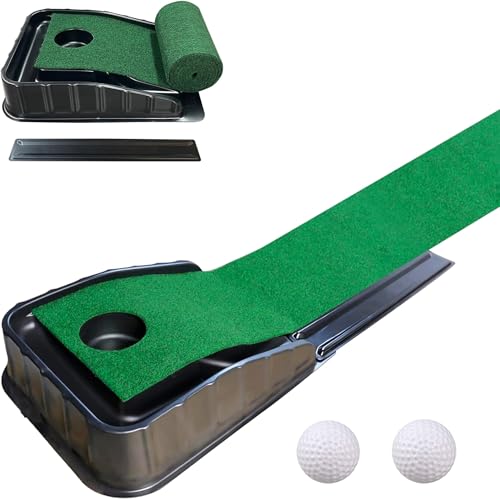 Tapis de golf avec retour de balle automatique et fonction de retour de parcours de 221 cm