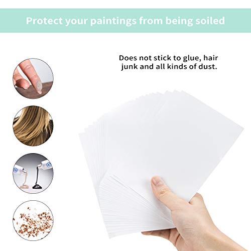 Mlife Release Paper Cover for Diamond Painting - 15×10 cm (3.9” ×5.9”) 30pcs Double-Sided Release Paper, Non-Stick Cover Replacement, 5D Diamond Painting Accessories and Tools for Adult and Kids