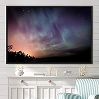 Framed Canvas Wall Art Dayspring Astronomy & Space Contemporary Cosmic Dramatic Green Group Photography Realism - 16x24 inches