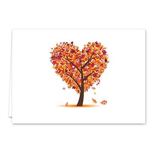 Seasons Of Life Note Card Assortment Pack/Set Of 24 Greeting Cards And White Envelopes / 4 7/8" X 3 1/2" Cards Featuring 4 Seasonal Tree Designs #TOP3