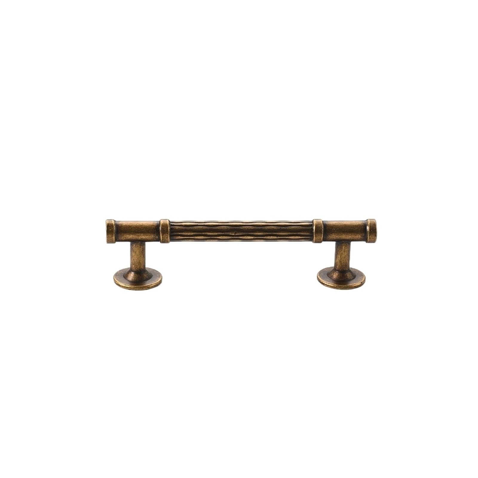 Yonmledo 11202-96Mm Brass Vintage Drawer Handles 2Pcs Yellow Antique Brass Wardrobe Door Pull Vintage Furniture Handle Single-Hole Drawer Knobs Cabinet Antique Bronze Hardware Handle(11202-96Mm)