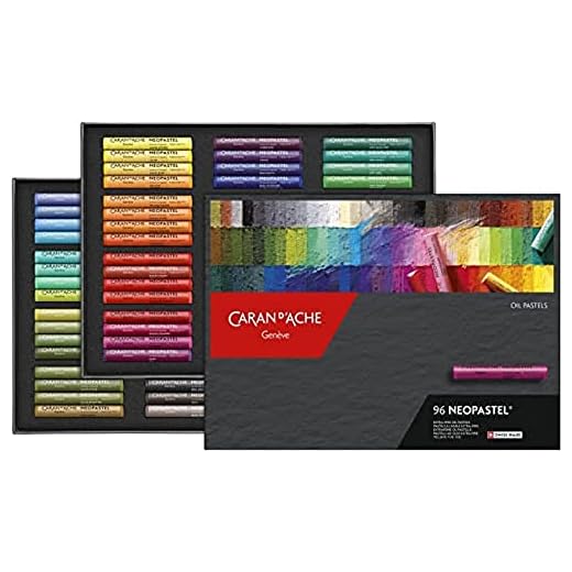 Caja de cartón Caran Dache con 96 colores surtidos