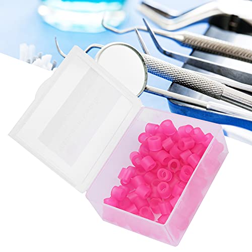 Color Code Band, Dental Color Code Rings Non‑Toxic Silicone Dental Color Code Rings Accessory Supplies 100Pcs (Pink) #TOP4