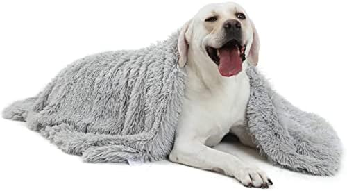 ANWA Calming Dog Blanket Large Size, Shag Vegan Fur Dog Blanket, Soft Dog Blanket Multiple Use
