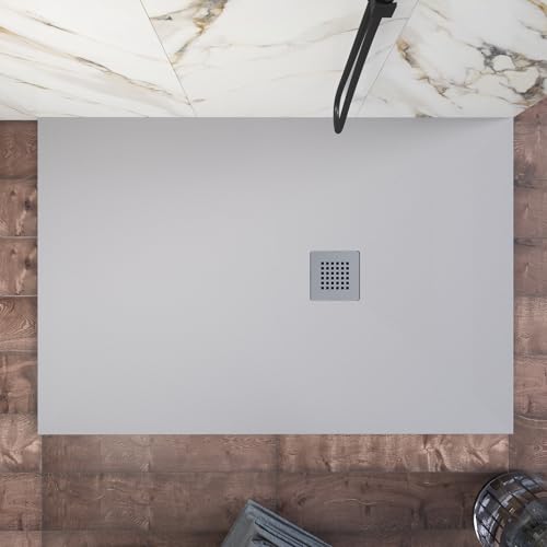 Piatto Doccia 90X120 Cm Marmoresina Grigio Effetto Pietra Ultraslim Antiscivolo - 6
