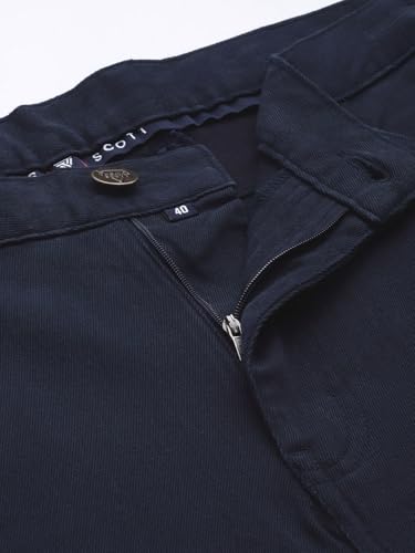 Image of Thomas Scott Men's | Smart | Plus Size | Regular Fit | 100% Cotton | Solid | 5 Pockets | Woven | Chinos | Trouser