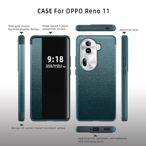 Étui à rabat compatible avec Oppo Reno11 coque antichoc violette - 7
