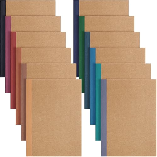 Harloon A5 Composition Notebook Journals Bulk, Soft Color, 12 Pcs
