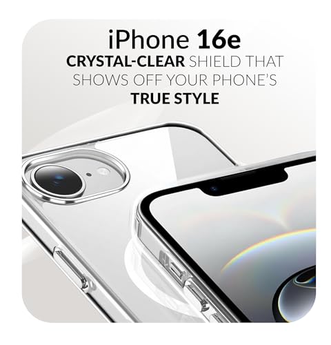 Image of ShieldTech Back Cover Case + Screen Protector for Apple iPhone 16e | Mag-Safe Compatible | Transparent Mobile Phone Back Cover Case for i Phone 16e | i Phone 16 e TPU Transparent Back Case Cover