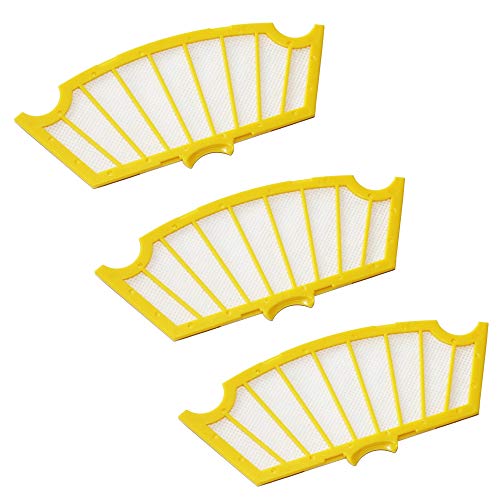Mirtux Kit De 3 Filtros Compatible Con Roomba Serie 500 - Recambios Para Roomba Serie 505, 510, 530, 535, 545, 550, 555, 560, 570, 575, 580, 585, 595... Todos Lo Modelos - Repuestos