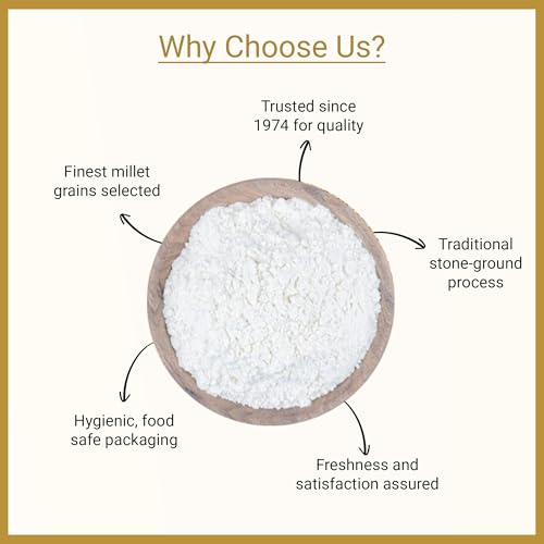 JALPUR MILLERS Stone Ground Millet flour 2kg - Bajra Flour - Bajri Atta flour for Roti, Flatbreads, Baking & Traditional Indian Cooking - Fine Ground Millet - Rich in Fibre & Iron
