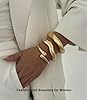 Belaiyie Chunky Gold Bangles Bracelets for Women Gold Cuff Bracelet Set Waterproof Non Tarnish Stack Bracelet for Women Jewelry (5D-GOLD-A) #2