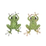 Opexicos 2Pcs Creative Cute Frog Brooch Pin Cartoon Three-dimensional Alloy Versatile Chest Decoration