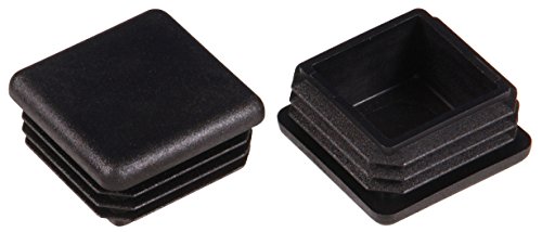 The Hillman Group 59004 1-Inch Square Furniture Tip, 8-Pack , Black