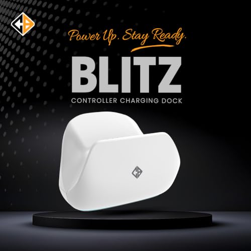Image of Cosmic Byte Blitz Tri-Mode Controller Charging Dock with USB Dongle Pass-Through & LED Indicator, USB Type-C Powered (White) Controller not Included