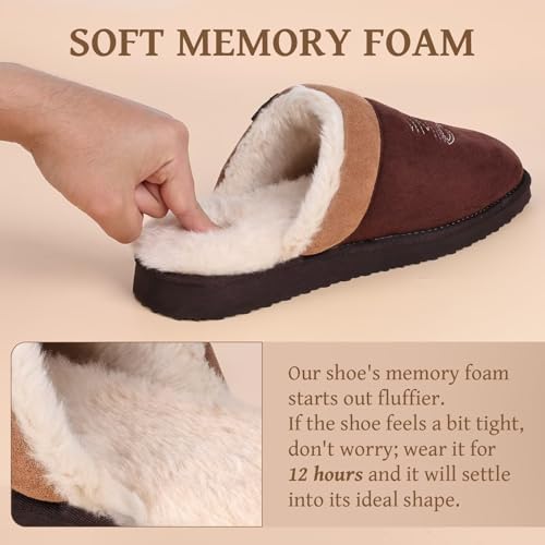 Image of OOW Cowboy Boot Slippers for Mens Western House Slippers Indoor and Outdoor Square Toe