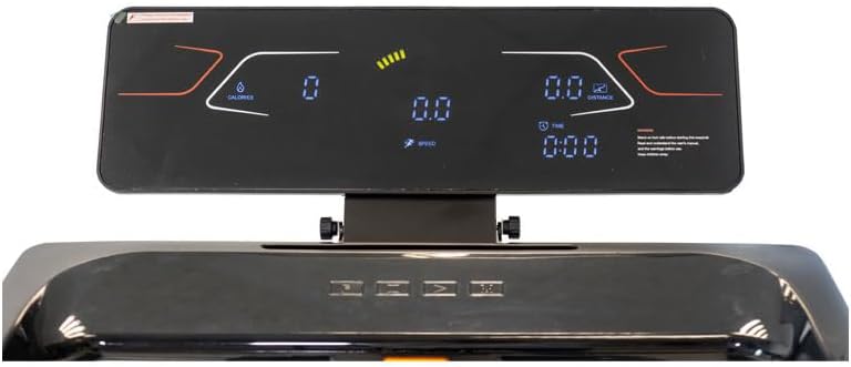 Close-up of the BH New York Treadmill's LCD console