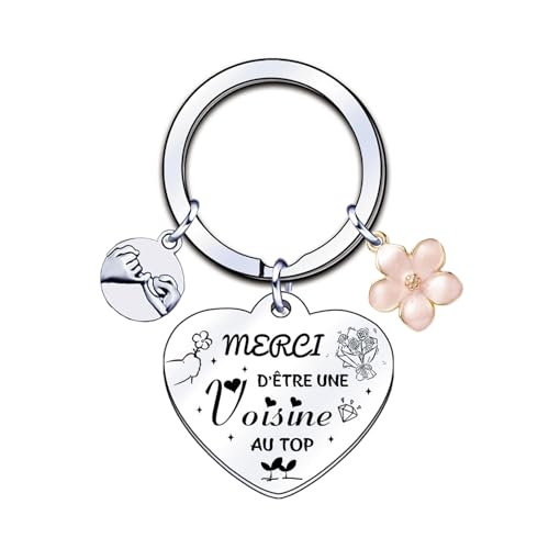 LUODAN Schl&uuml;sselanh&auml;nger Nachbarin, originell, f&uuml;r Nachbarn, Geburtstagsgeschenk, Weihnachtsgeschenke, silber, 42