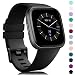 Produktbild Onedream Kompatibel mit Fitbit Versa Armband & Versa Lite Armband Damen Herren - Weich Ersatzarmband Silikon Armbänder für Fitbit Versa Special Edition Sport Zubehör (Schwarz, S)