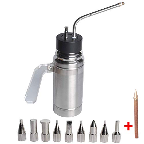 500ml Liquid Nitrogen Sprayer Freeze Gun, Freeze Treatment Instrument with 9 Freeze Heads, Aluminum Alloy Interior Canister Empty Tank