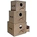 nestQ Nest für Wellensittiche mit Spänen für das Bett, Zuchthaus aus Holz für Vögel, mit Haken für Vogelkäfige, 19 cm x 15 cm x 13,5 cm
