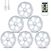 Racokky Lampe Placard Veilleuse LED, USB Rechargeable Lot de 6 Lampes de Nuit sans Fil avec Contrôle Tactile et Télécommande Luminosité Réglable Lampe de Armoire Alimenté