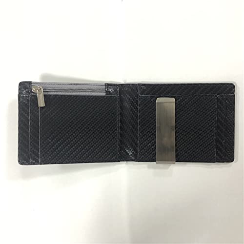 Carteira masculina, clipe de fibra de carbono, antimagnético e antirroubo RFID, carteira masculina c