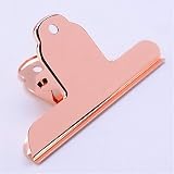 Magnético: no. 1PC Nórdico Acero Inoxidable Gran Sellado Clip De Lujo Oro Rosa Oro Metal Clips Documentos De Papel Carpeta Clip Billetes Pinzas Foto, Oro Rosa, Reino Unido