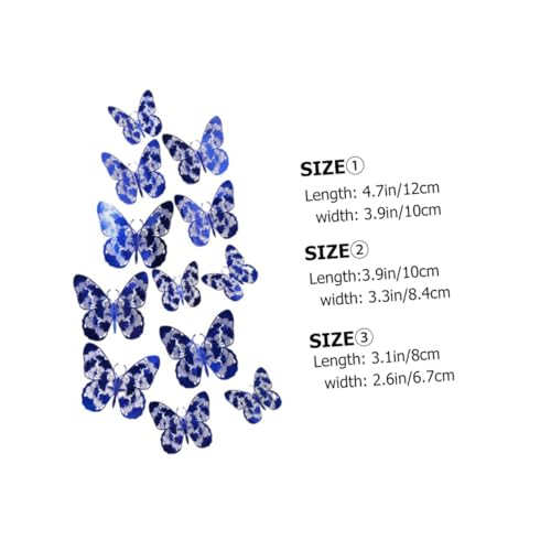 YARNOW 24pcs Pegatinas de Mariposas Removibles para Pared miniatura 2