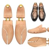 Vexnaro Horma de Zapatos de Madera de Pino para Hombre y Mujer, Moldeador y Ensanchador de Zapatos, Prolonga la Vida Útil y Mantiene la Forma, Diseño Elegante, 1 Par de Hormas de Alta Calidad (43-44)