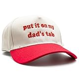 Onlydads Put It On My Dad’s Tab Embroidery Hat – 100% Cotton Embroidered Baseball Cap, Adjustable Dad Hat for Everyday Wear
