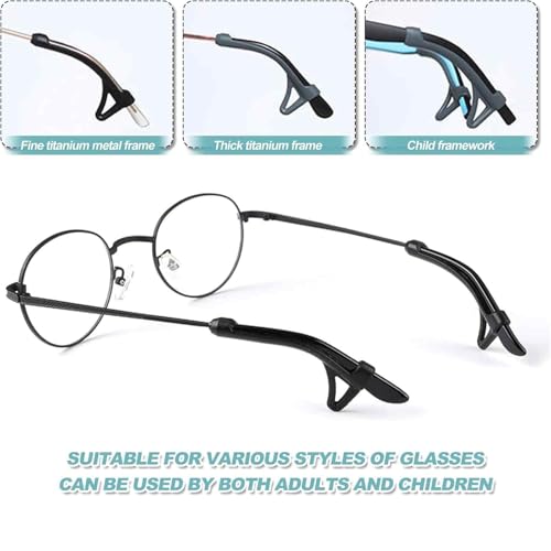 Image of 8 Pairs Specs Holder Strap, Anti-Slip Eyeglass Ear Grips for Sports, Outdoor Activities, Glasses grip (multicolored)