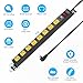 CRST 8-Outlet Heavy Duty Power Strip Surge Protector (2100 Joules), Mountable Metal Long Power Bar with 6FT 14AWG Extension Cord, 15A Circuit Breaker, ETL Listed for Garage, Workshop, Office