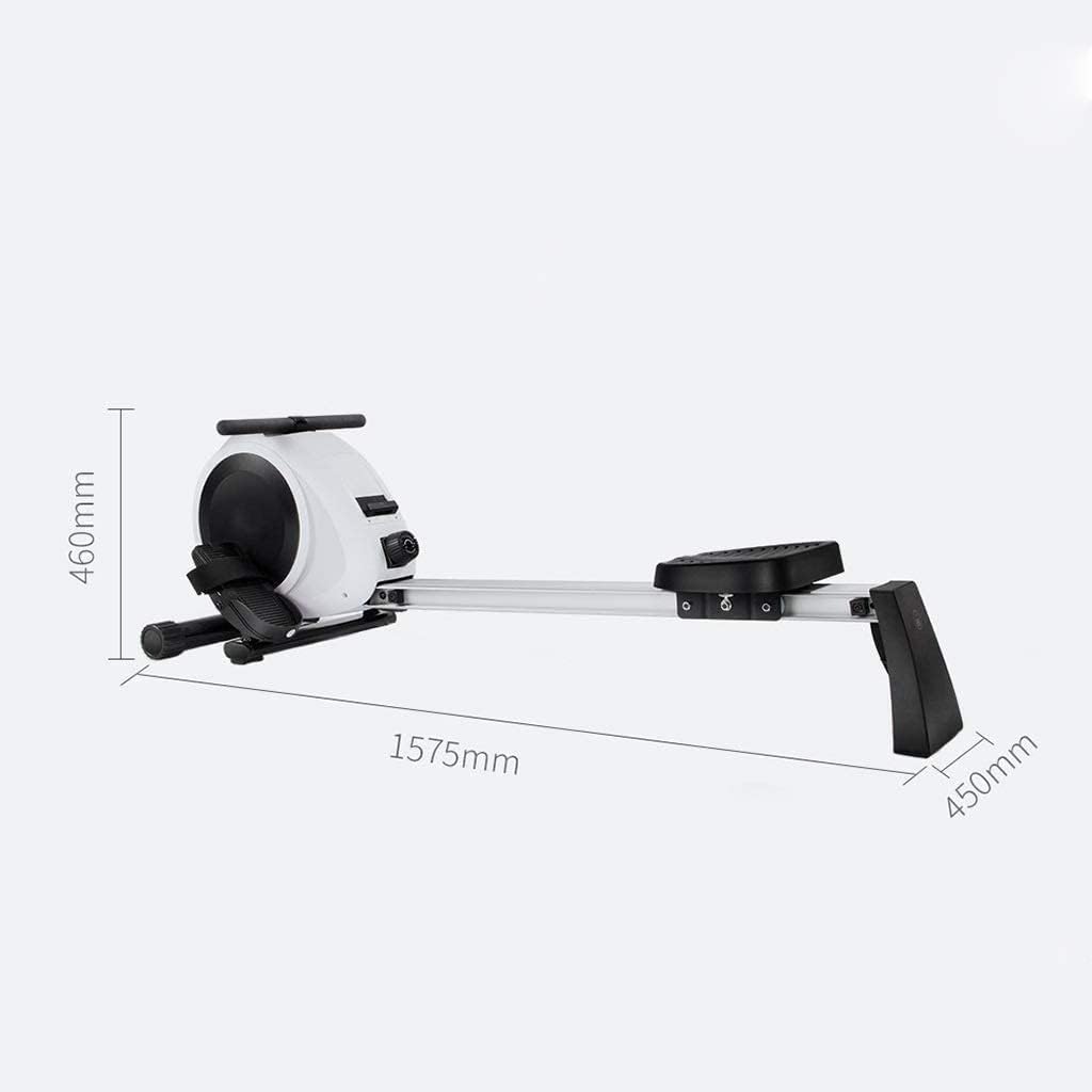 Magnetic Rowing Machine 220 LB Weight Capacity Comfortable Seat Cushion/Rowing Machines for Home Use (White)