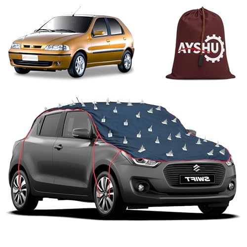Image of AYSHU Water-Resistant Spike Car Cover for Fiat Palio NV - Protects from Dogs, Monkeys, Dust, Sunlight & UV - Full Roof Universal Fit
