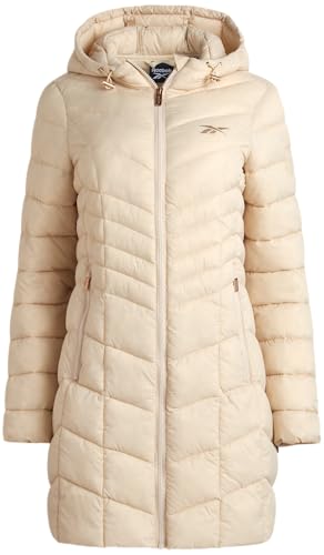 Reebok Womens Puffer Jacket - Long Quilted Hooded Winter Coat for Women - Lightweight Packable Outerwear Jackets for Women2