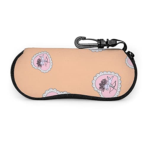 큐피드 휴대용 안경가방 사랑안경 케이스 안경가방 안경케이스 선글라스 가방 휴대용 수납케이스 스타일리시한 지퍼 안경 다기능 열쇠고리 초경량 남녀공용