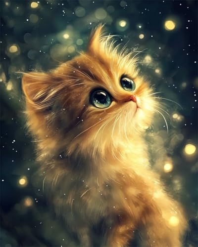 Broderie française avec perles chaton dessin animé kit bricolage needlework handcraft 50x60