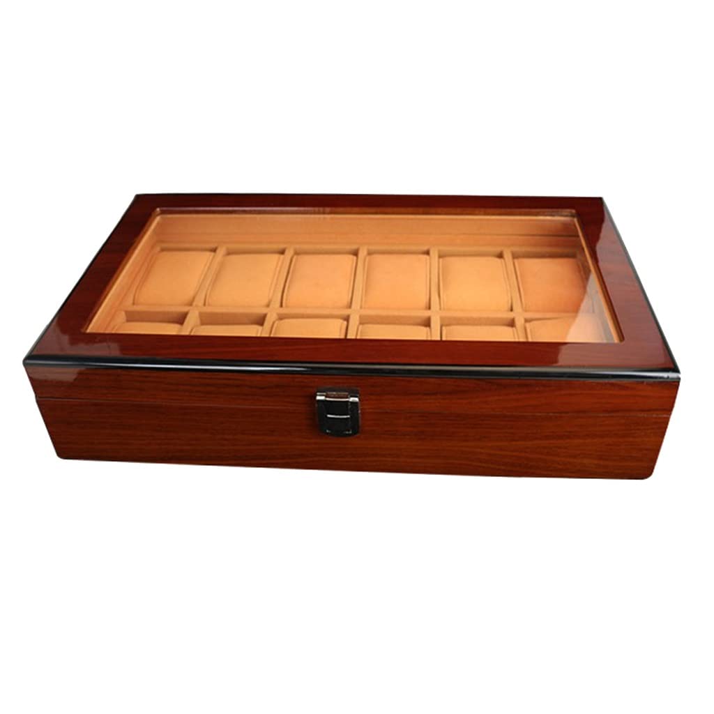 Uhrenbox aus Holz, Organizer für Männer und Frauen, Holzbox mit 12 Fächern