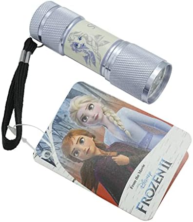 SRV Hub - Kids Aluminum 9 LED Torch with Colours Featuring Frozen Character Elsa for Girls 3+ Years - Frozen (Light Purple)
