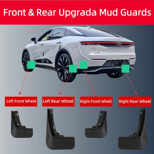 Image of Mud Flaps for Toyota Crown 2023 2024 2025, Wheel & Tire Splash Guards, Mudflaps for Car, PP Material, All Weather Tire Protector Splash Guards Mudflaps for Toyota Crown Exterior Accessories