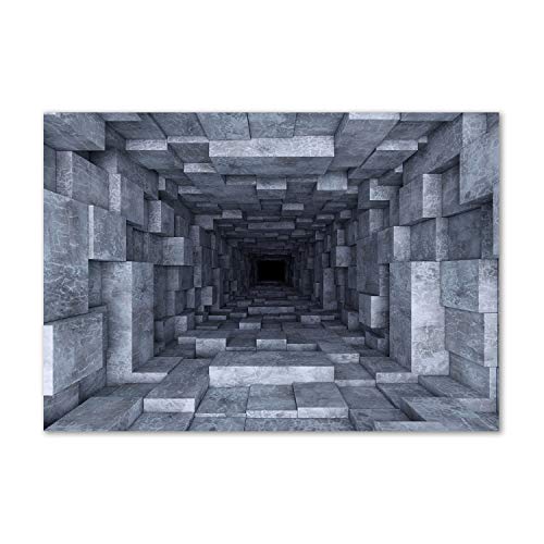 Dosseret en verre trempé Tulup 100x70cm fond de hotte gris style tunnel moderne pour cuisine