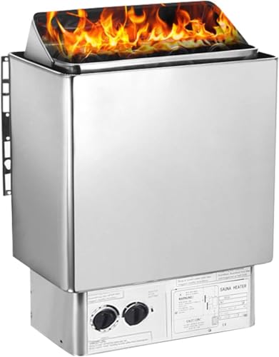 YEHOZZ Calentador De Sauna, Estufa Eléctrica De 3-9 Kw, Baño De Sauna De Vapor Seco con Temporizador Y Control De Temperatura, Horno De Sauna para Baño Húmedo/Seco 6KW