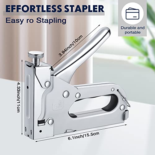2 Pieces Heavy Duty Staple Gun For Upholstery And Wood 4 In 1 Manual Nail Gun Upholstery Staple Gun For Wood, Carpentry, Crafts, Decoration Diy, Stapler Uses 1/4, 5/16, 3/8, 1/2, Or 9/16 Inches #TOP1