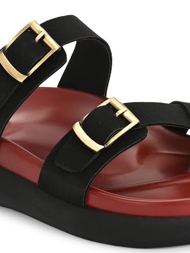 Image of EL PASO Women Red Faux Leather Casual Slip On Flats EPW5755 P