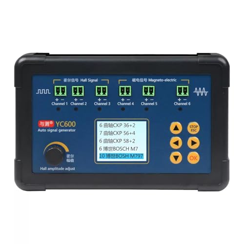 YC600 Automotive Signal Generator 6-Channel Synchronous Crankshaft Camshaft Sensor Simulator for Car Motorcycle ECU Repair