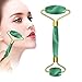 Produktbild Jade Roller Massagegerät, Anti-Aging Gesichtsroller, Therapie, 100% natürliches Rosenquarz, zum Abnehmen von Gesichtshaut Nacken Augen Körper Massage (grün)